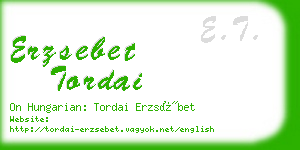 erzsebet tordai business card